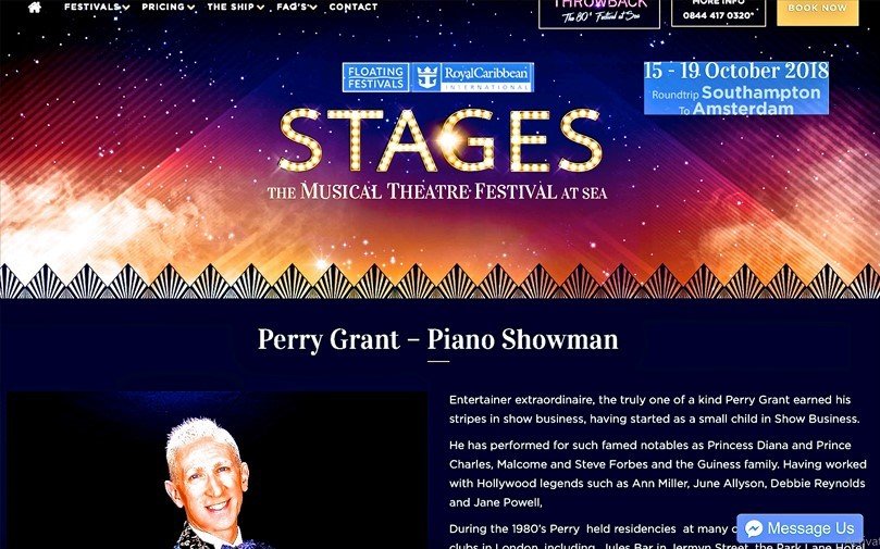 Perry Grant Live In The UK Poster